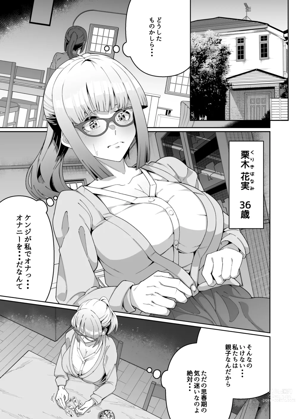 Page 2 of doujinshi Sukebe Body no Haha to Yokujou-suru Musuko