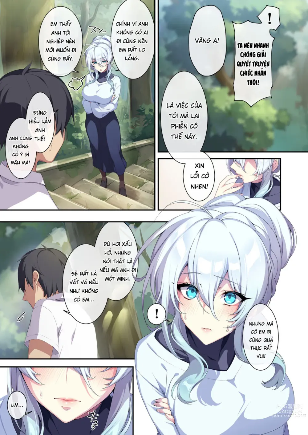 Page 20 of doujinshi Hitozukiai ga Nigate na Miboujin no Yukionna-san to Noroi no Yubiwa 2