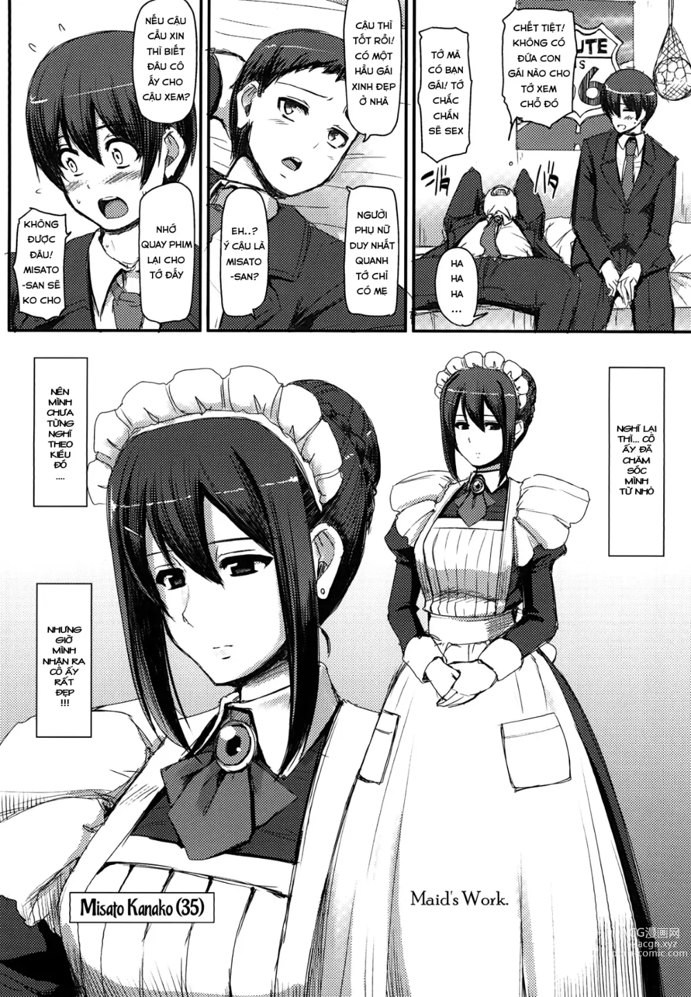 Page 6 of doujinshi Maid no Oshigoto.  I + II + III