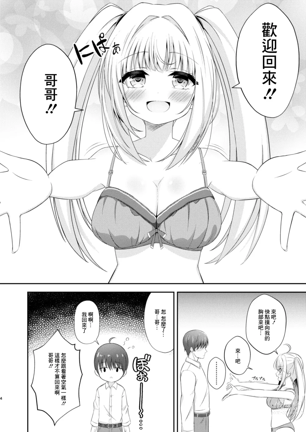 Page 3 of doujinshi Onii-chan dake no Ecchi na Imouto-chan!! Part 3