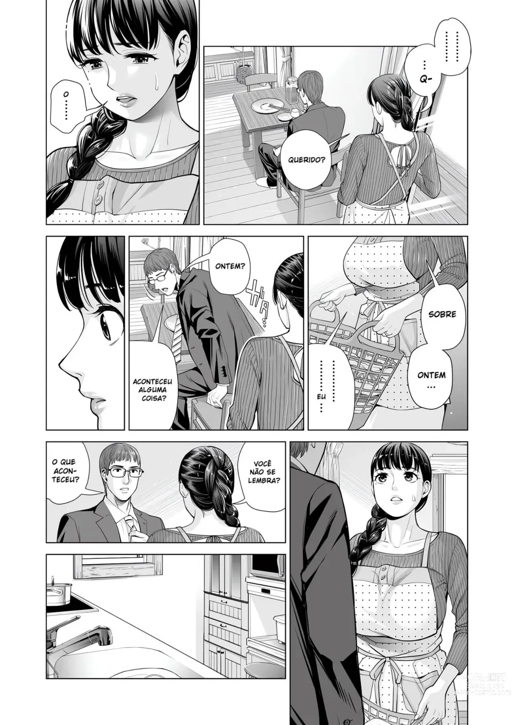 Page 7 of doujinshi Tsukiyo no Midare Zake ~Hitozuma wa Yoitsubureta Otto no Soba de Douryou ni Netorareru~