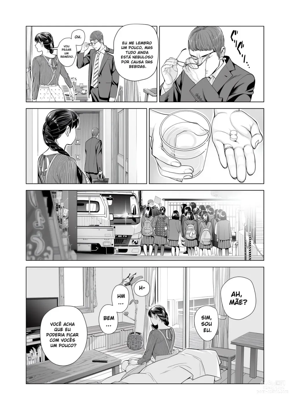 Page 8 of doujinshi Tsukiyo no Midare Zake ~Hitozuma wa Yoitsubureta Otto no Soba de Douryou ni Netorareru~