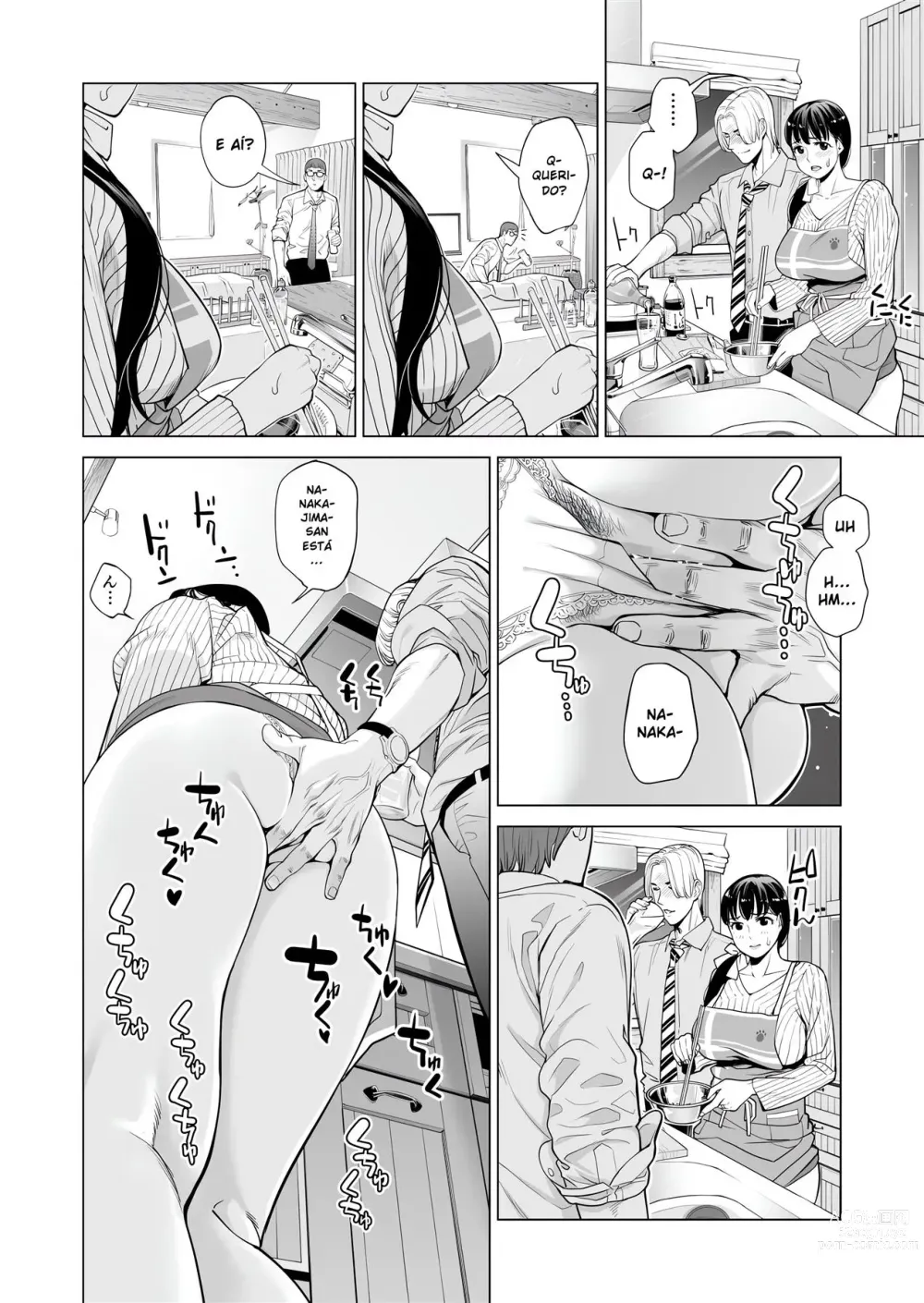 Page 27 of doujinshi Tsukiyo no Midarezake ~Hitozuma wa Yoitsubureta Otto no Soba de Douryou ni Netorareru~