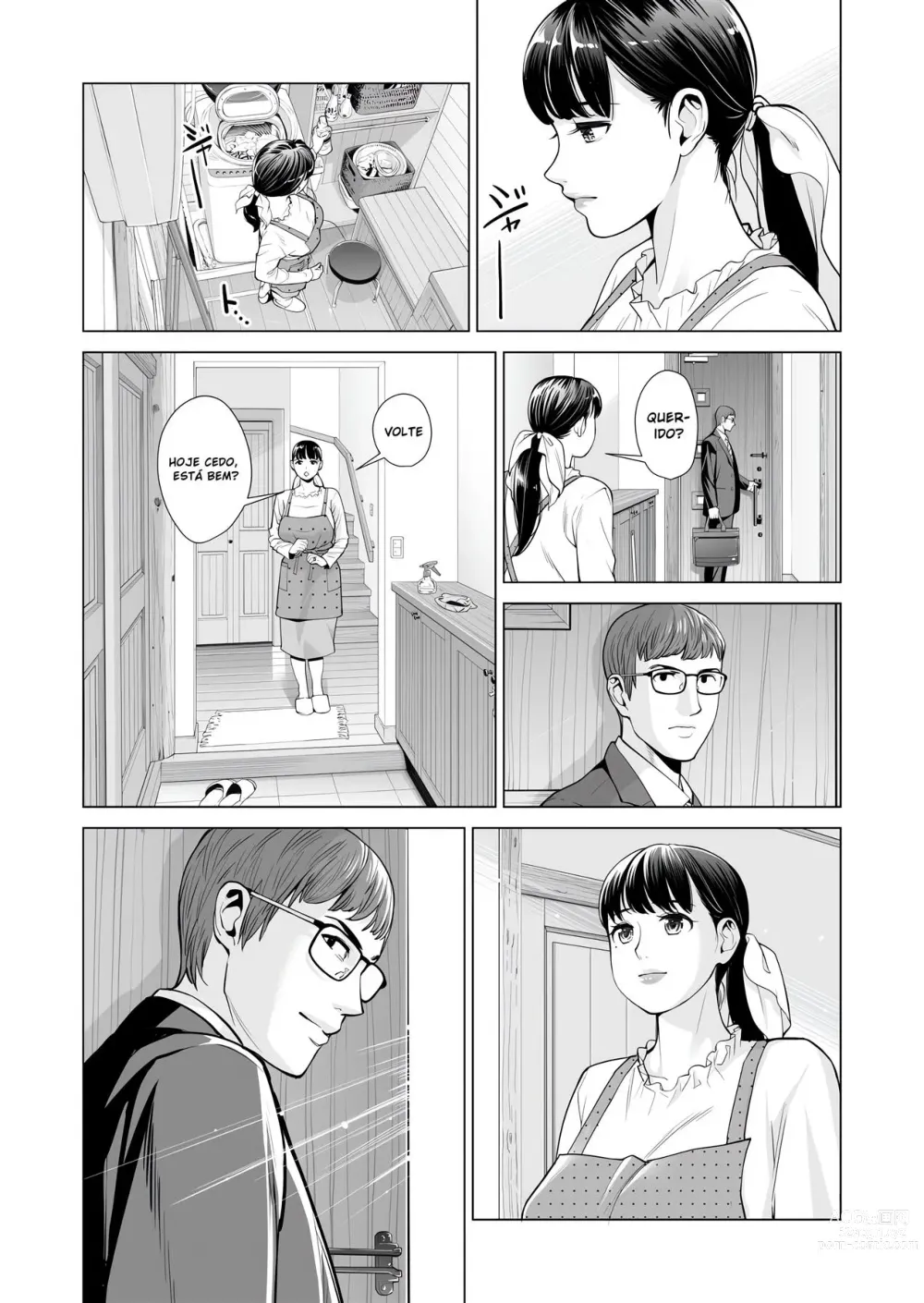 Page 7 of doujinshi Tsukiyo no Midarezake ~Hitozuma wa Yoitsubureta Otto no Soba de Douryou ni Netorareru~