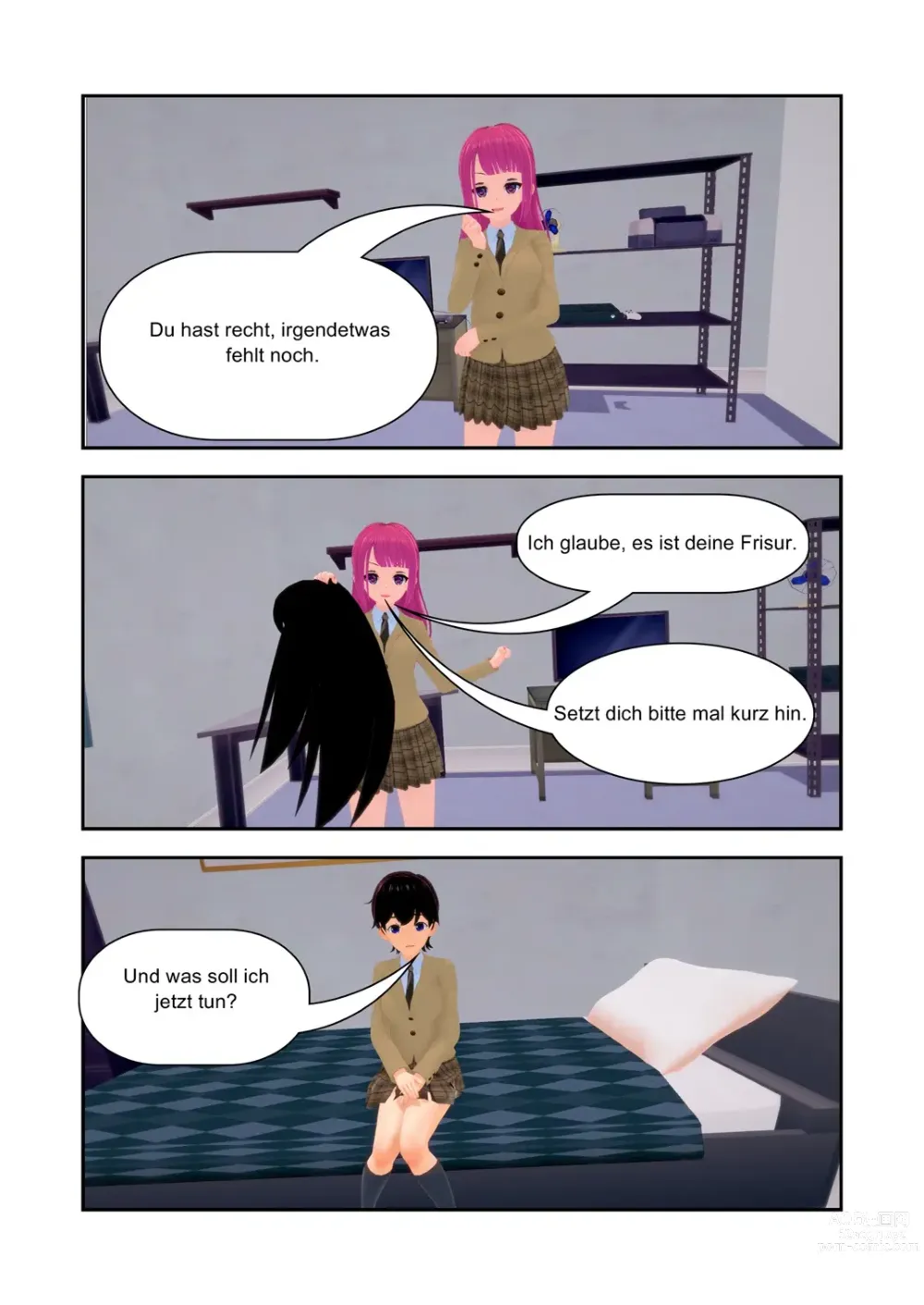 Page 14 of doujinshi Girl transformation