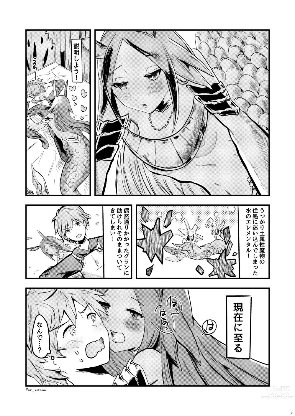 Page 2 of doujinshi Mizu no Elemental-chan to Echiechi suru Hon