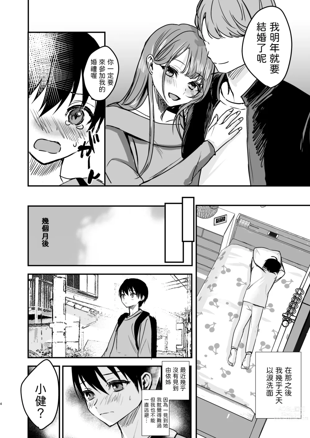 Page 2 of doujinshi Konyaku Haki ni Natta Onee-chan o Nagusametara Otomari H suru koto ni Natta Boku.