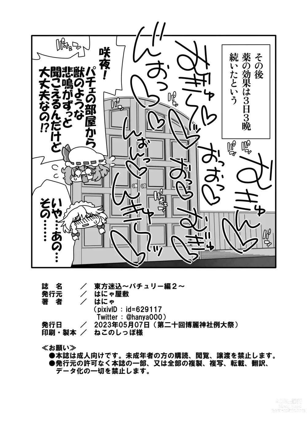 Page 21 of doujinshi Touhou Meiko ~Patchouli Hen 2~