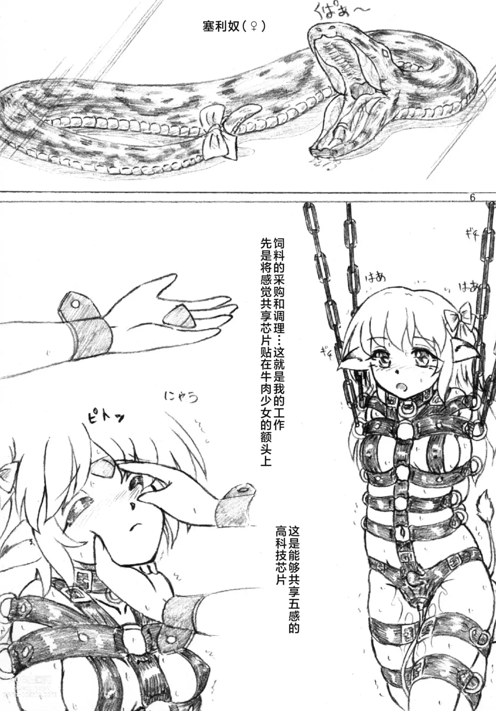 Page 5 of doujinshi 牛肉少女和飼育員和大小姐