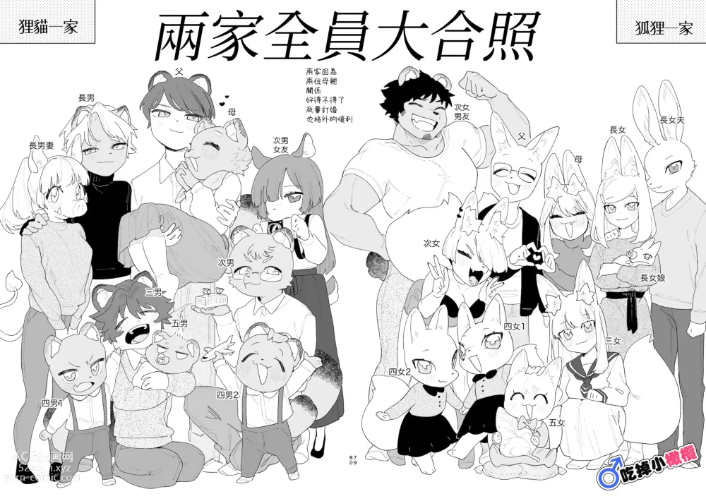 Page 80 of doujinshi ♂ ga uke. Kitsune-chan × tanuki-kun｜♂吃掉小公狸。小狐狸X狸猫同学