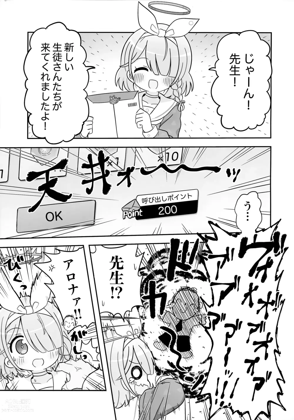 Page 2 of doujinshi Aofuutou shika Motte kite kurenai Arona-chan o Oshioki suru Hon
