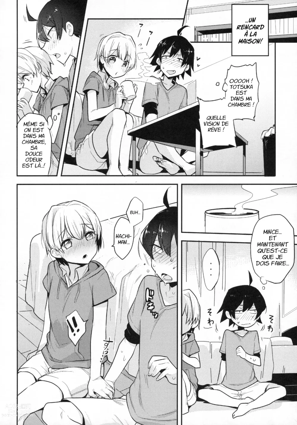 Page 4 of doujinshi Tenshi Kawaii Totsuka no Dekamara de Mesu ni Sareru Hachiman no Hon.