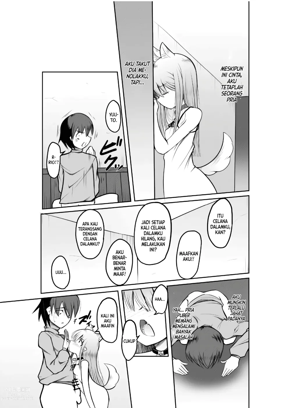 Page 8 of doujinshi Game no Sekai ni Teni Shita TS Wanko ga Issho ni Teni Shita Yuujin to Uyokyokusetsu o Hete Musubareru Hanashi