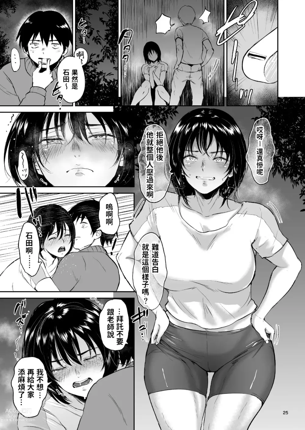 Page 24 of doujinshi Minkan Gasshuku Rikujou Joshi Niki Minori to Hitome o Nusunde...