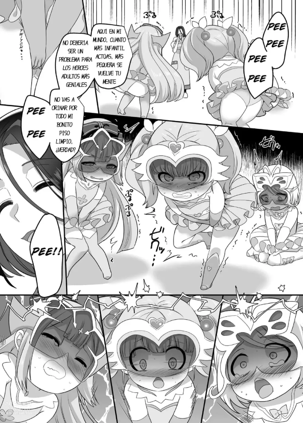Page 10 of doujinshi TS Omorashi Hero wa, Mama ni Katemesen!