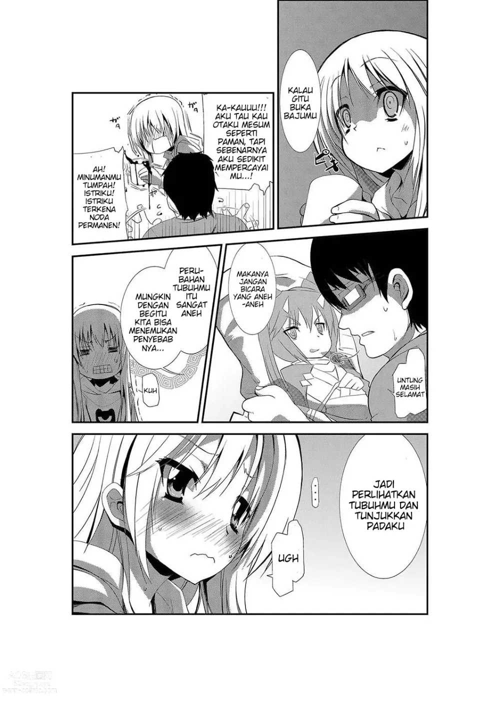 Page 6 of doujinshi Nyotaika Strike! ~ Wota Tomo no Bukkake Milk de Iku Kaikan ~