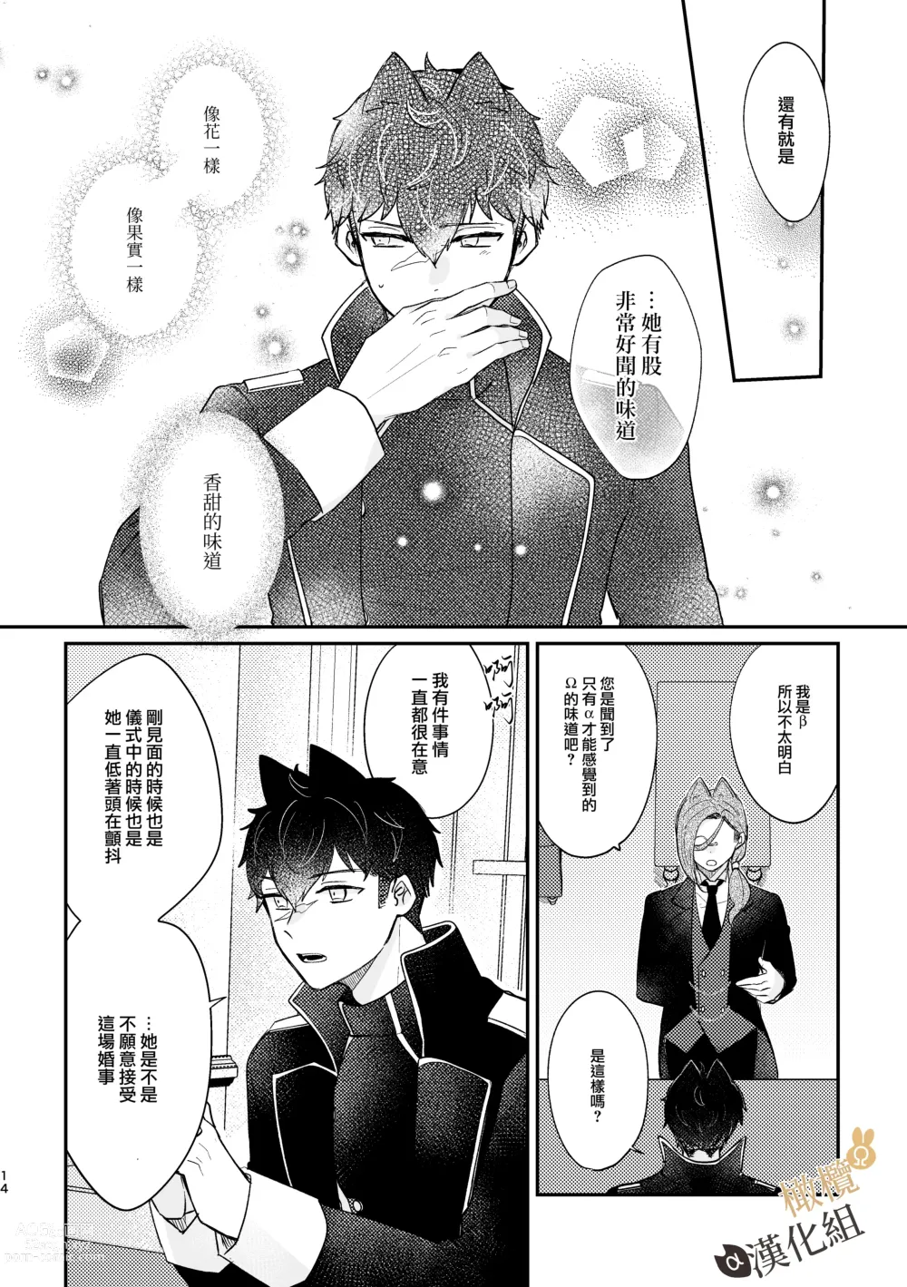 Page 13 of doujinshi Ω兔子小姐和ɑ狼少爷（前篇）