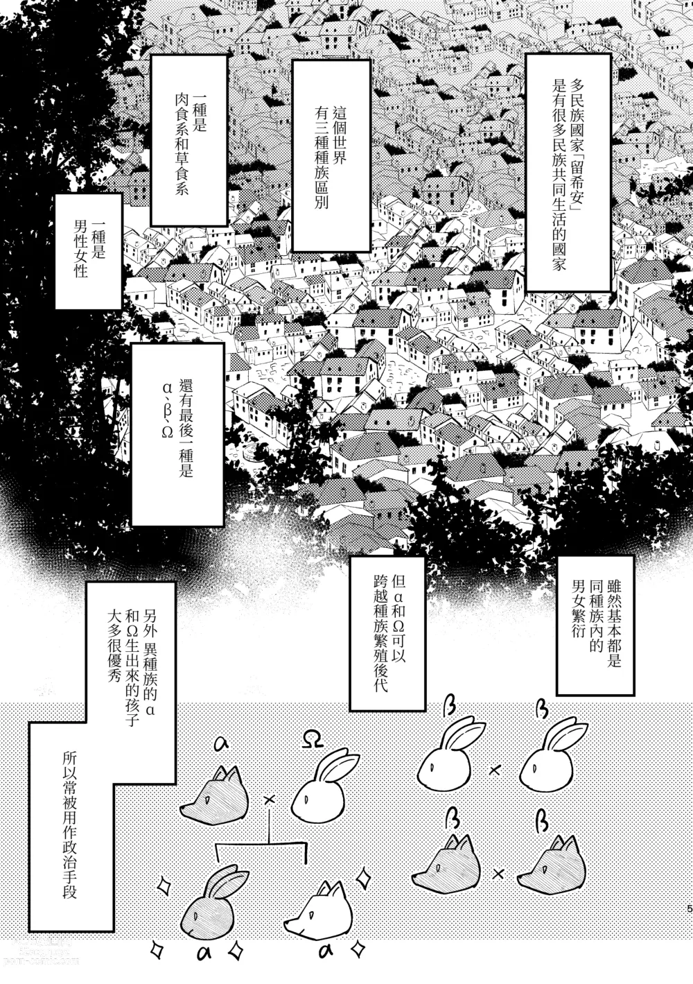 Page 4 of doujinshi Ω兔子小姐和ɑ狼少爷（前篇）