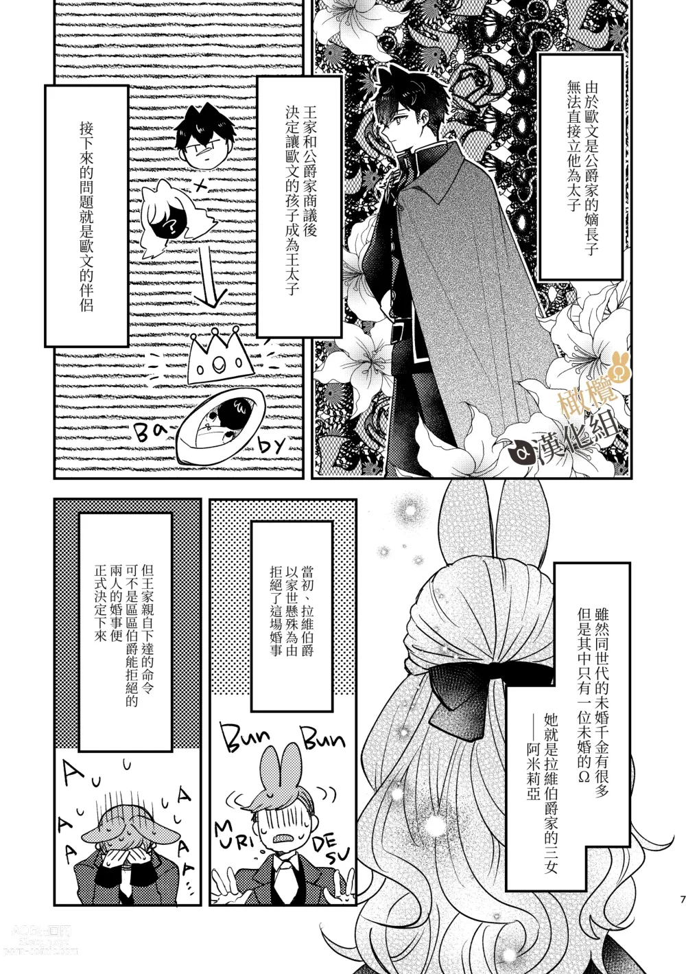 Page 6 of doujinshi Ω兔子小姐和ɑ狼少爷（前篇）