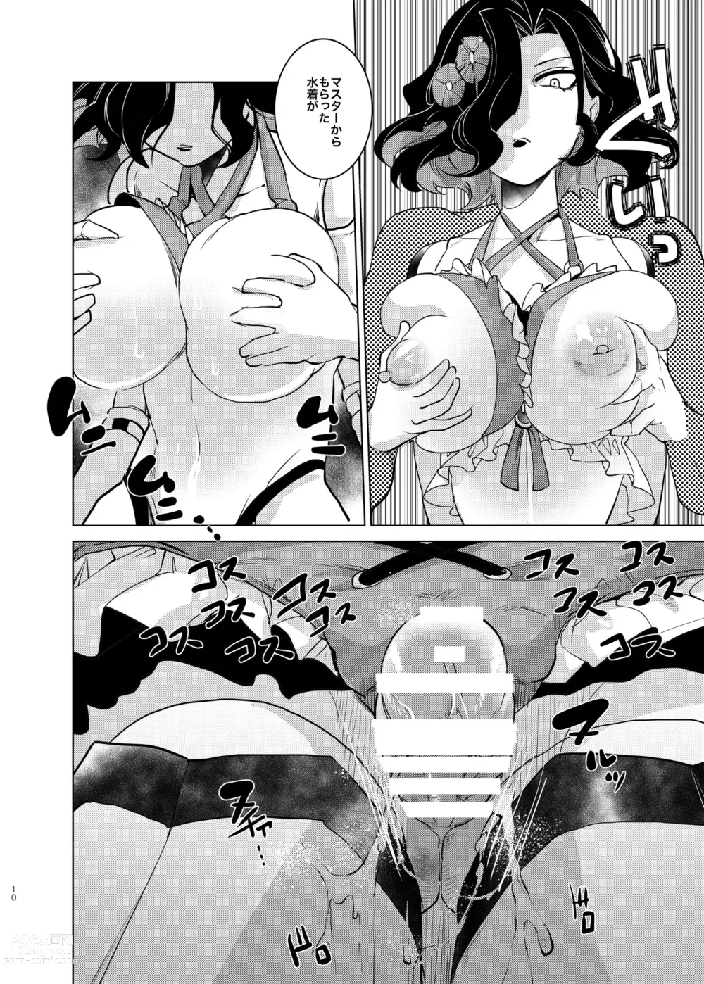 Page 9 of doujinshi Autoscorer ga Mizube de Sukebena Me ni Au