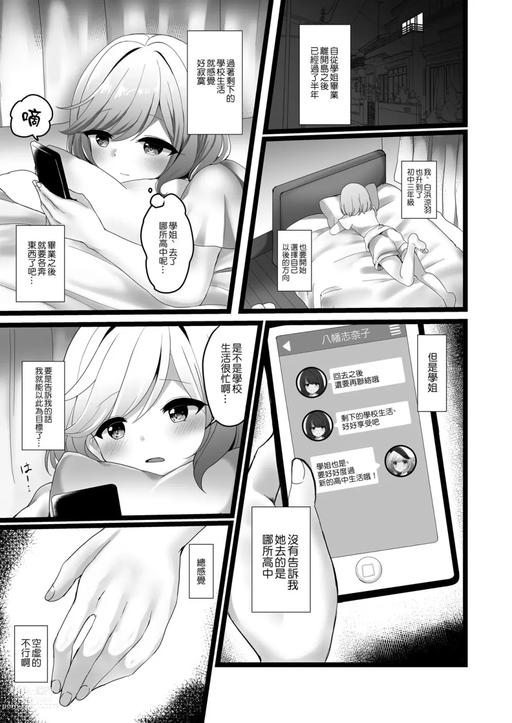 Page 2 of doujinshi 想著學姐自慰了的後輩的故事