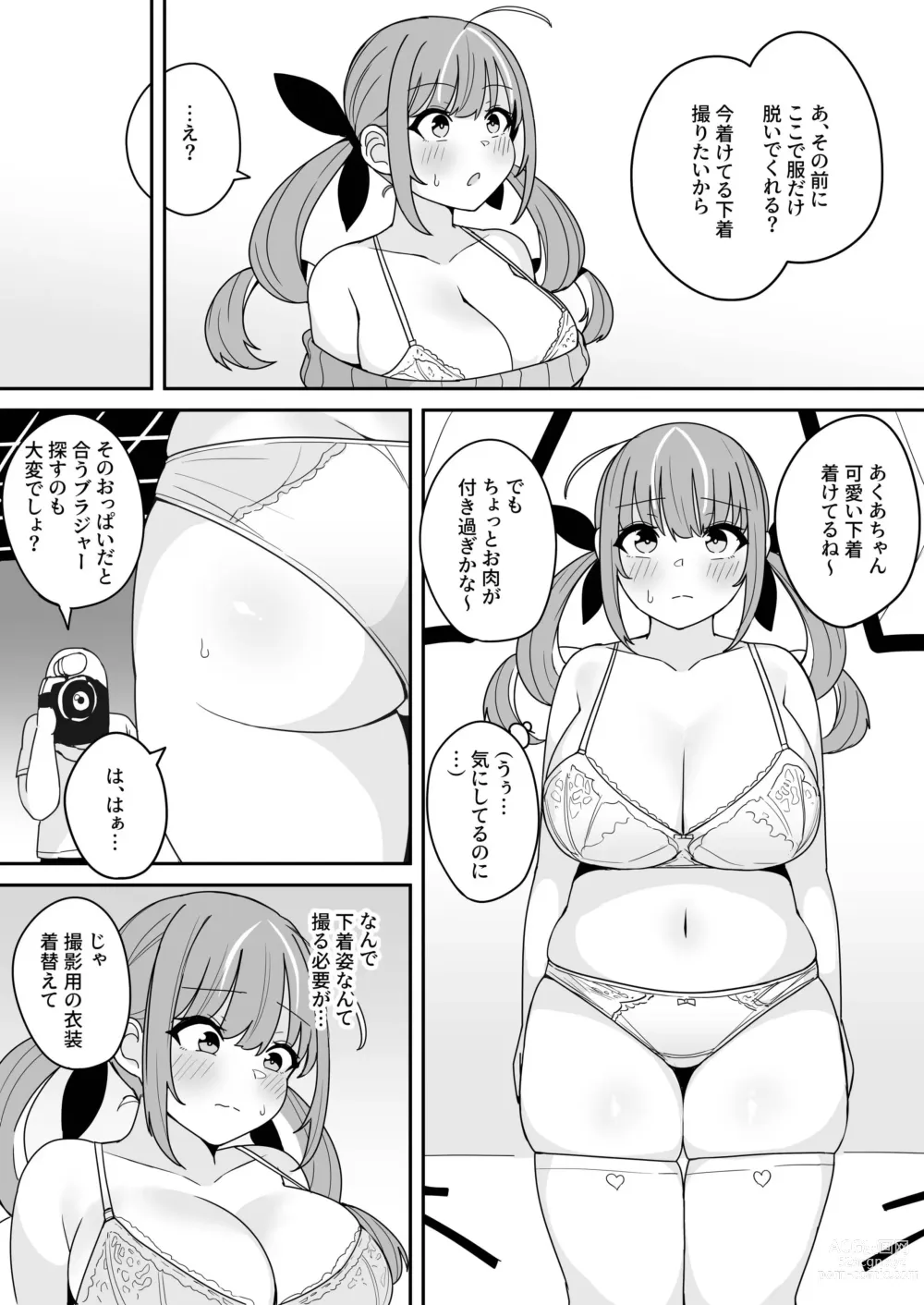 Page 3 of doujinshi Aqua-chan no Nichijou ~Ikichigai de Hajimete no AV Satsuei!? Hen~