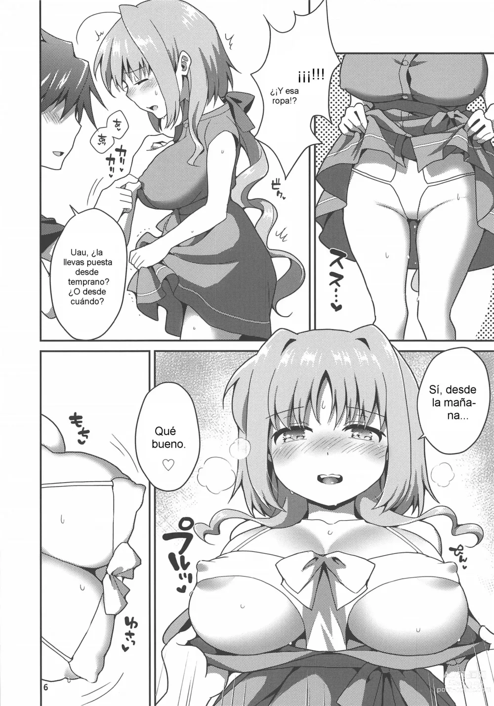 Page 5 of doujinshi Ecchi na Mizugi mo Susunde Kite Kureru Caropai-san.