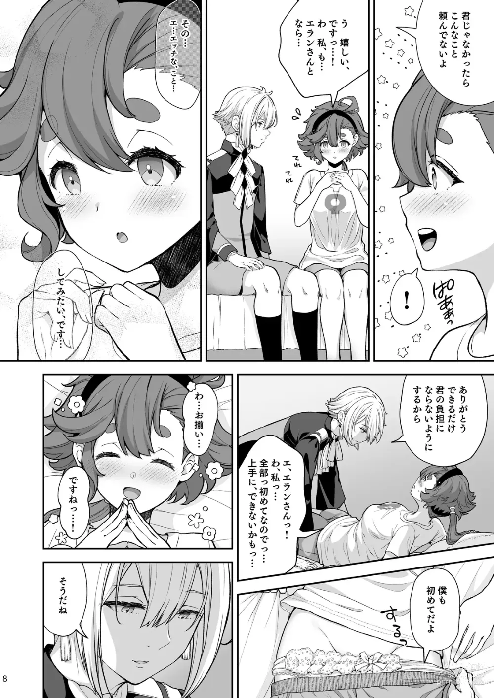 Page 8 of doujinshi Elan to Suletta no Sex Shinai to Derarenai Heya