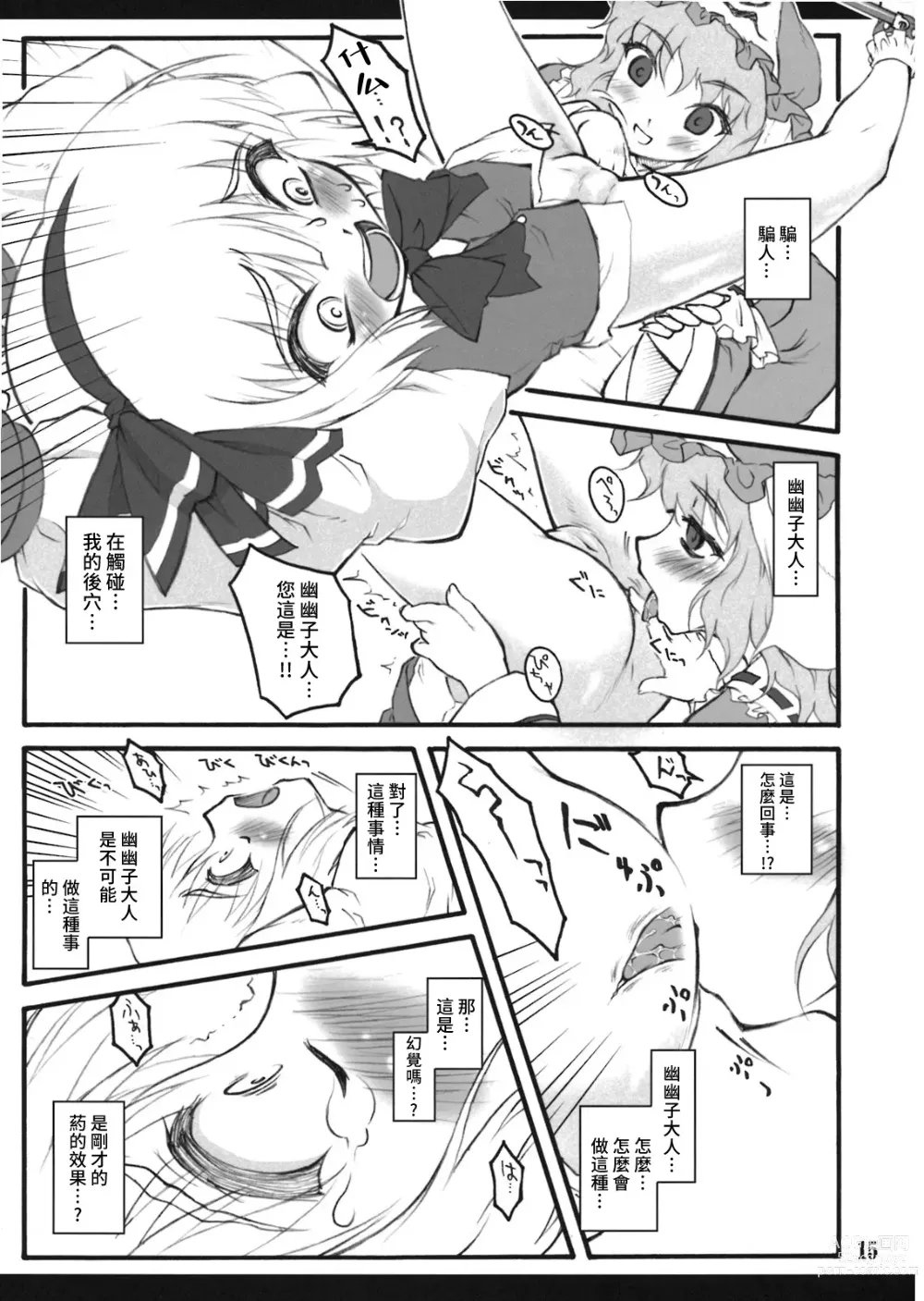 Page 14 of doujinshi Youmu ~Touhou Shoujo Saiin~