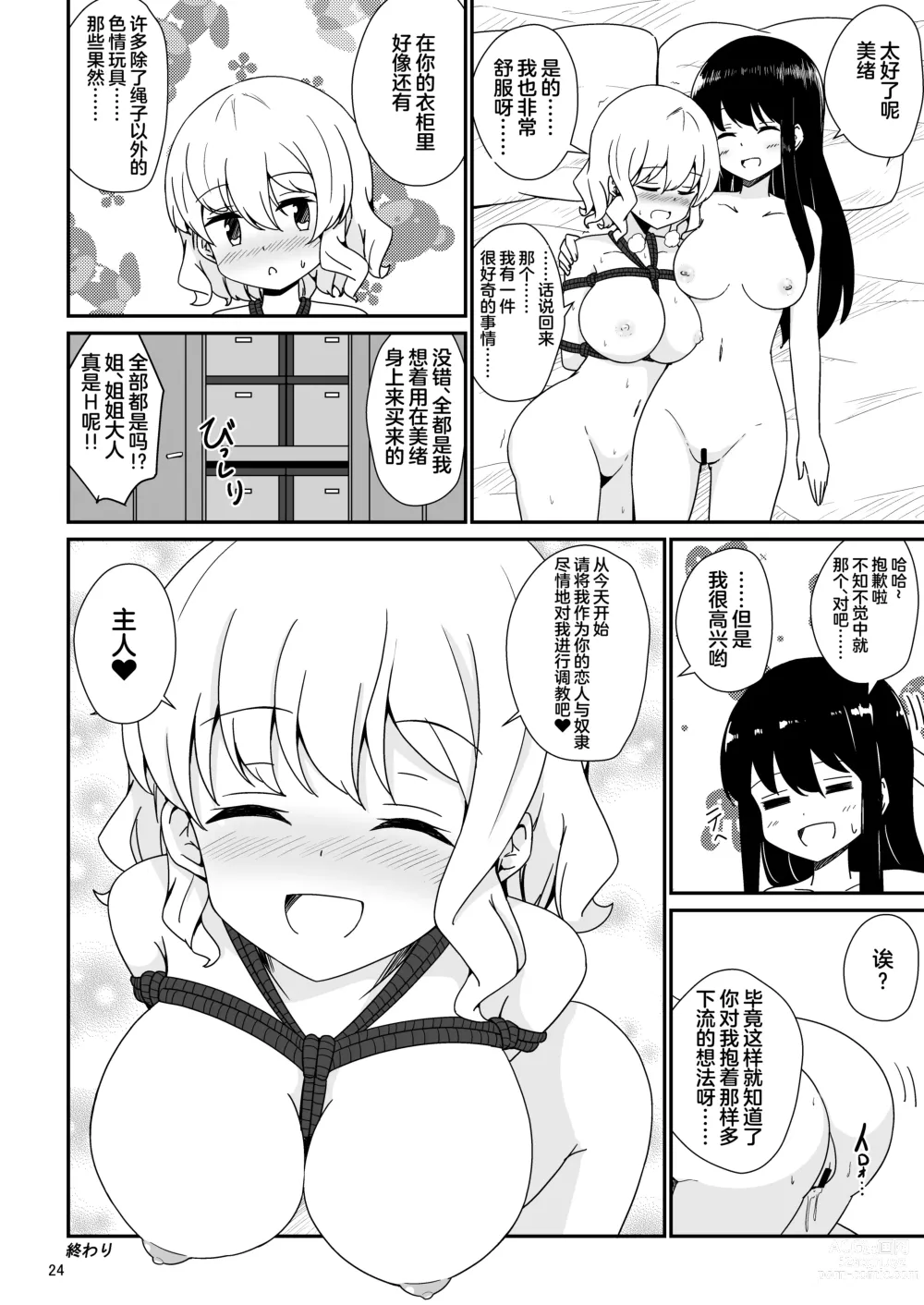 Page 25 of doujinshi Watashi, Onee-sama no Yuri Dorei ni Narimasu