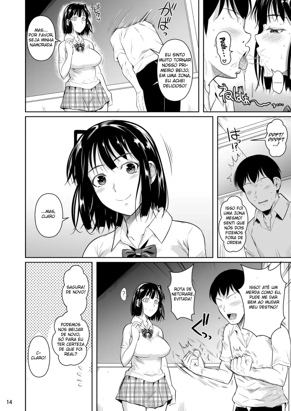 Page 15 of doujinshi Bocchi no Mob ga Tadashii Sentaku o Shite Seiso Shoujo to Tsukiau. Mochiron Sex mo Suru