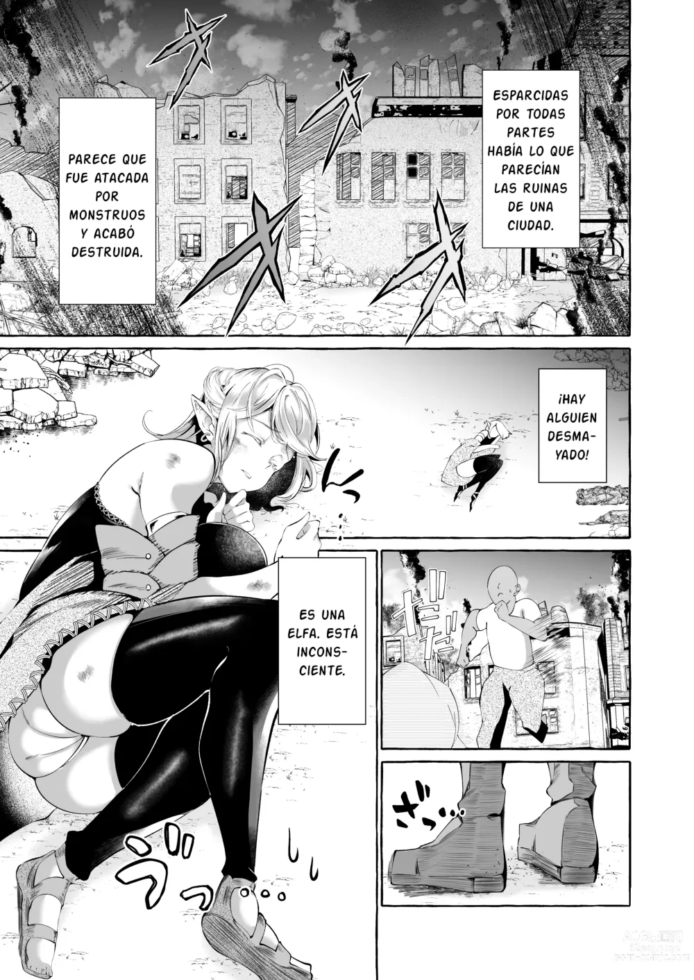 Page 5 of doujinshi Dare mo Mitenai Series Kajiba Yokubou Elf ga Ochiteta node Itazura Shite Mita