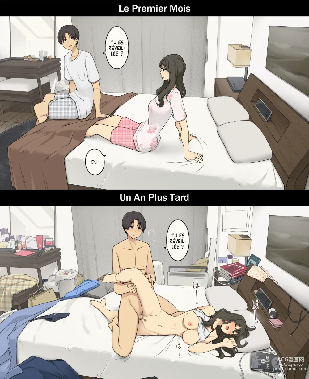 Page 5 of doujinshi Une journée dans la vie d'un couple : Premier mois vs un an plus tard