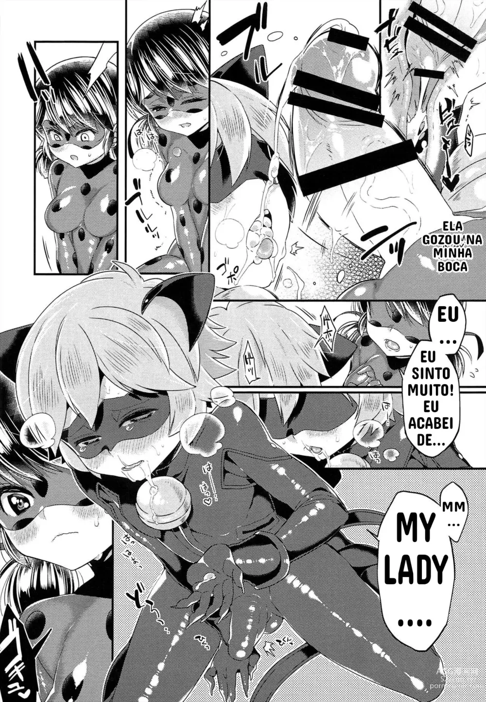 Page 13 of doujinshi Teki no Shoi de Futanari ni Sareta Ladybug ga Cat Noir no Shojo o Ubacchau Hon