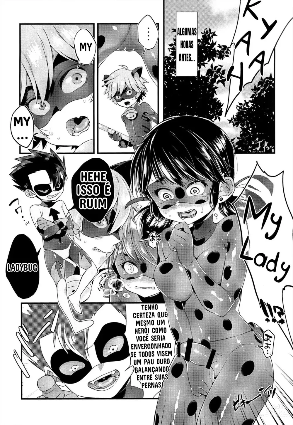 Page 3 of doujinshi Teki no Shoi de Futanari ni Sareta Ladybug ga Cat Noir no Shojo o Ubacchau Hon