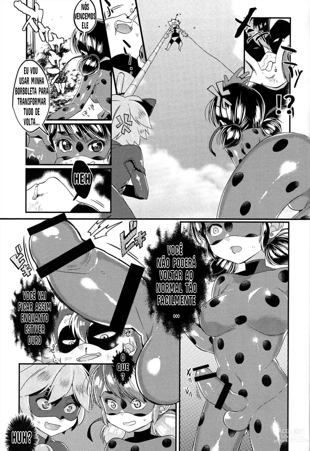 Page 4 of doujinshi Teki no Shoi de Futanari ni Sareta Ladybug ga Cat Noir no Shojo o Ubacchau Hon
