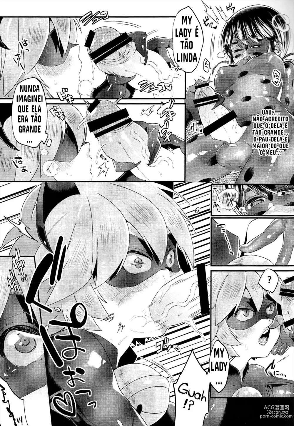 Page 10 of doujinshi Teki no Shoi de Futanari ni Sareta Ladybug ga Cat Noir no Shojo o Ubacchau Hon