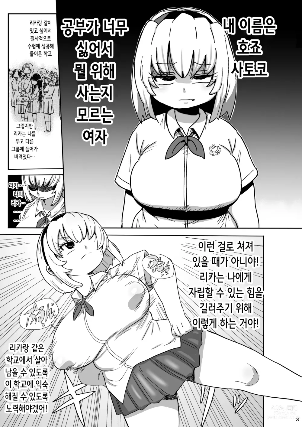 Page 3 of doujinshi 사토코와 리카와