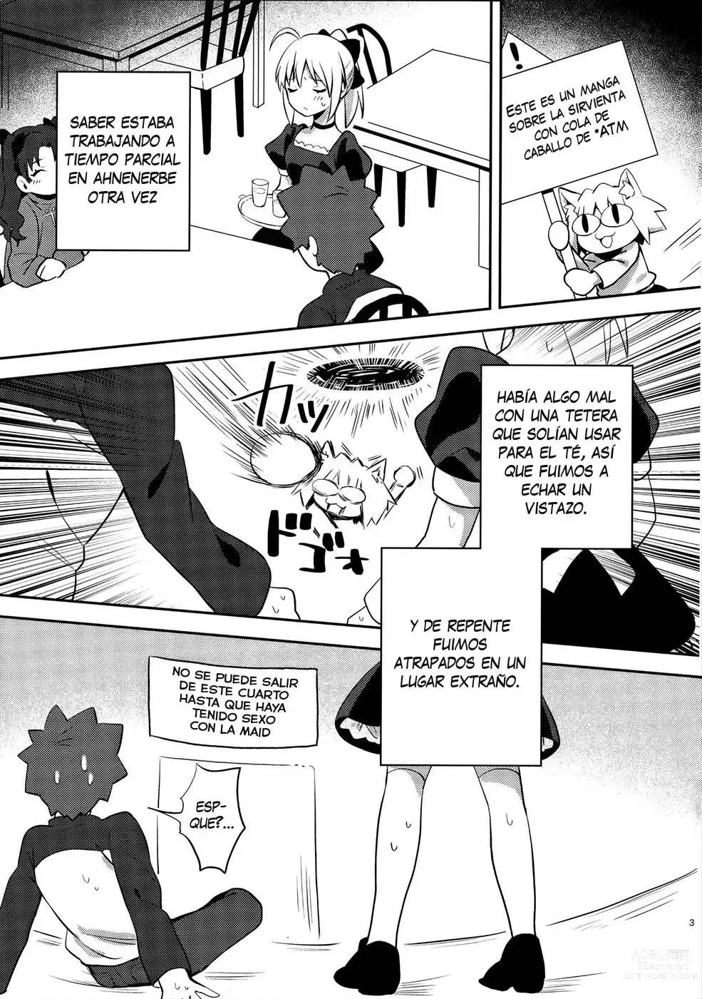 Page 2 of doujinshi Maid xxx Shinai to Derarenai Heya