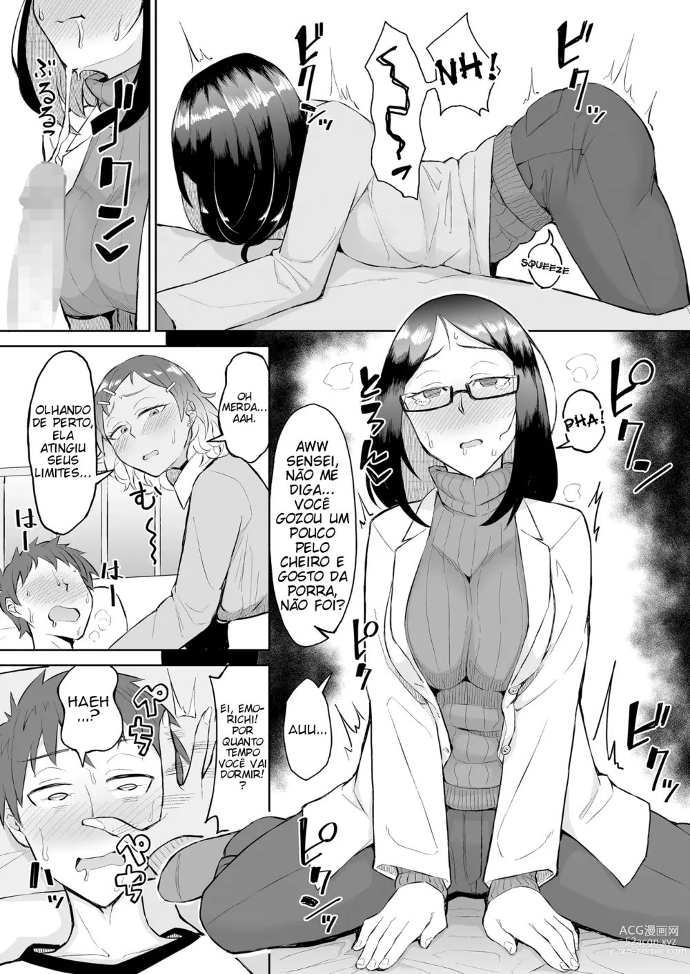 Page 12 of doujinshi Sendo espremido na enfermaria por uma gyaru e uma enfermeira virgem