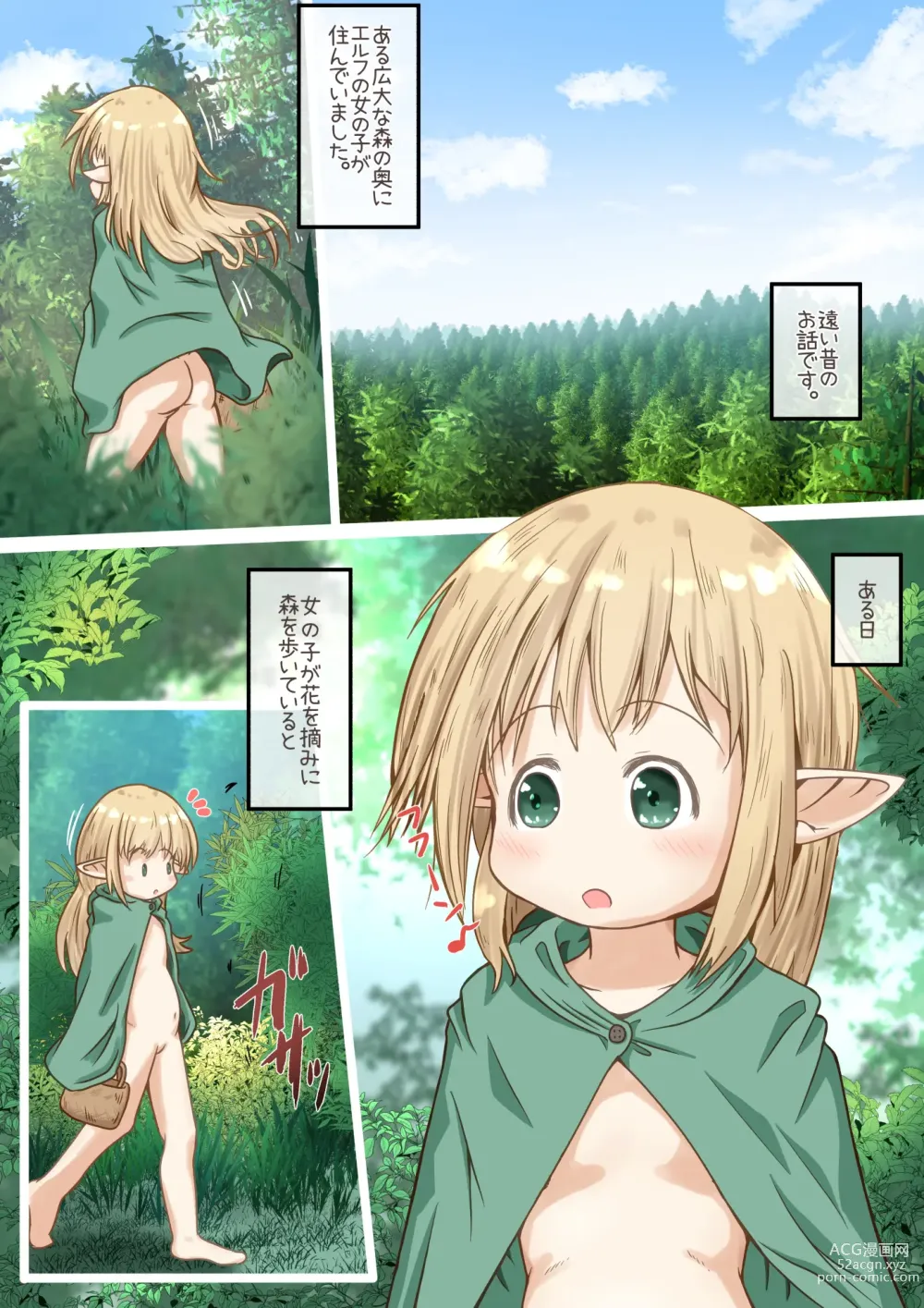 Page 2 of doujinshi Elf Musume-san ga Orc-san ni Gokubuto Ochinchin o Nejikomareru Ohanashi