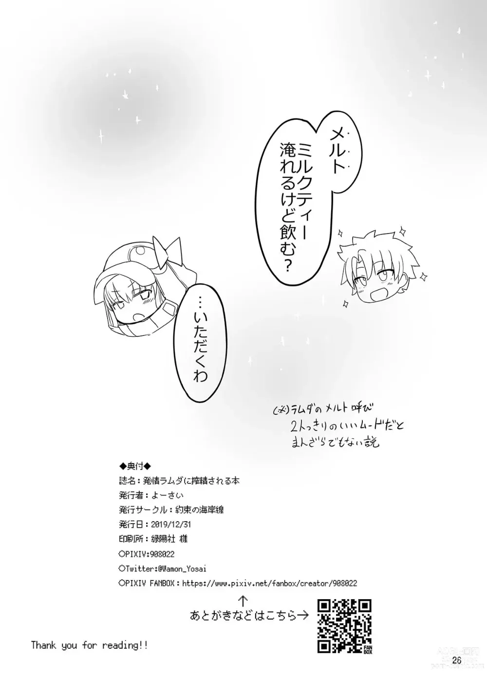 Page 25 of doujinshi Hatsujou Lambda ni Sakusei Sareru Hon