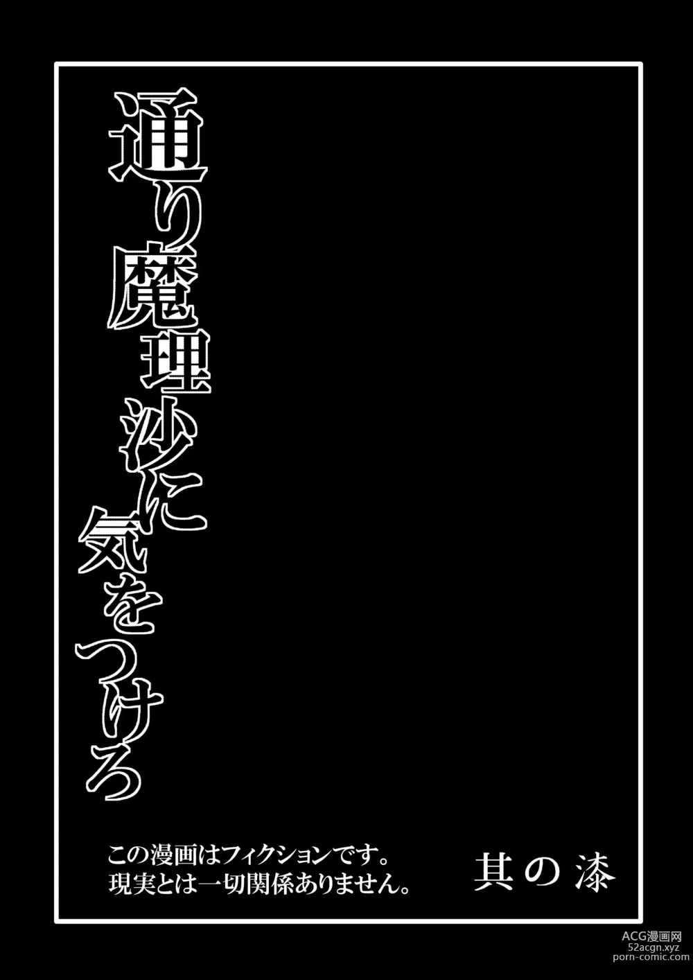 Page 3 of doujinshi TooriMarisa ni Ki o Tsukero Sono Shichi