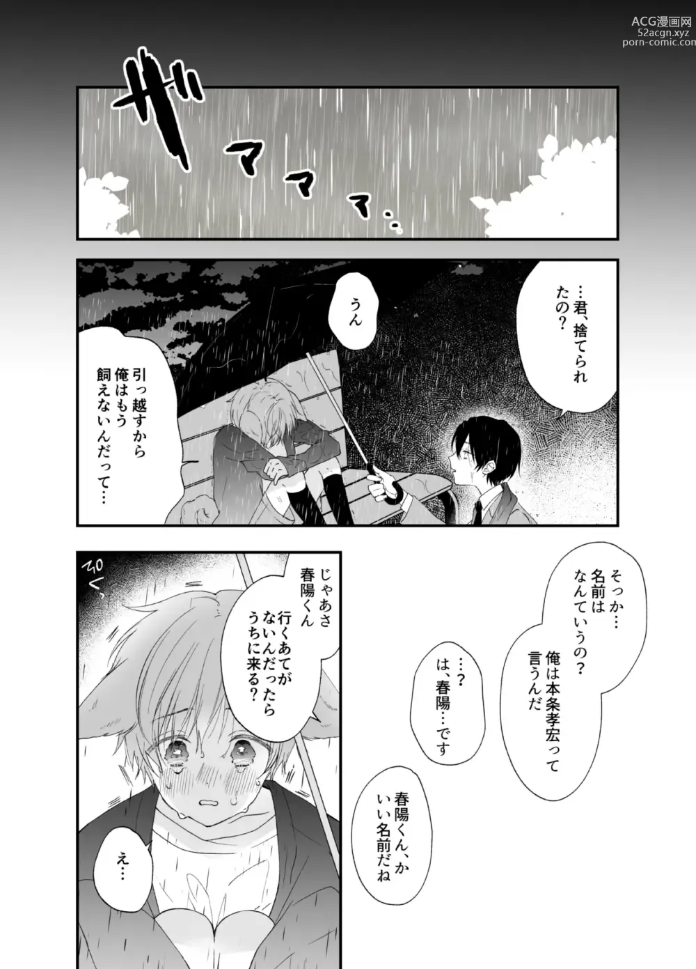 Page 2 of doujinshi Suterareta Kemonohito ga Hirowarete mesuka Choukyou de Pet ni naru hanashi