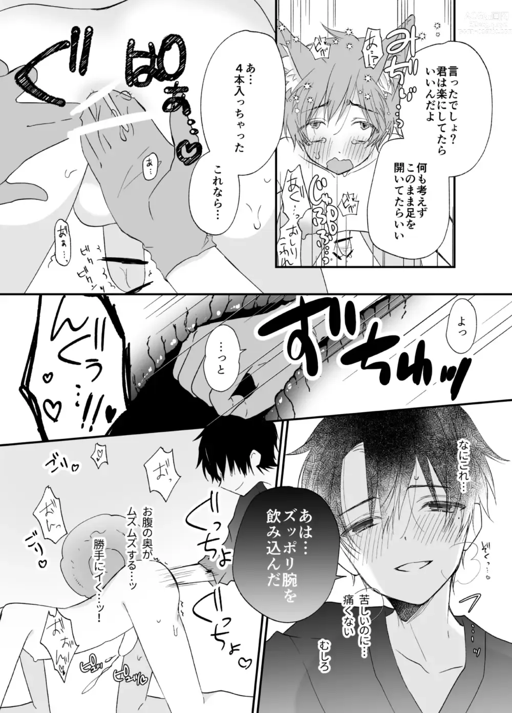 Page 14 of doujinshi Suterareta Kemonohito ga Hirowarete mesuka Choukyou de Pet ni naru hanashi