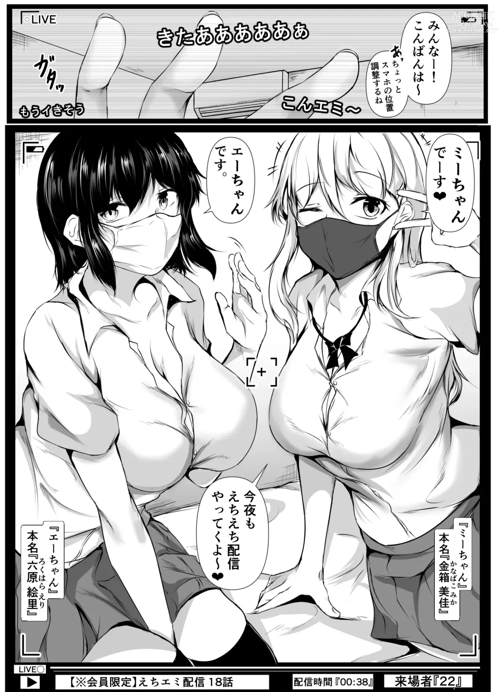 Page 2 of doujinshi Boku no Ie ga Osananajimi no Onee-chan-tachi no Haishin Heya ni Sareteru Ken