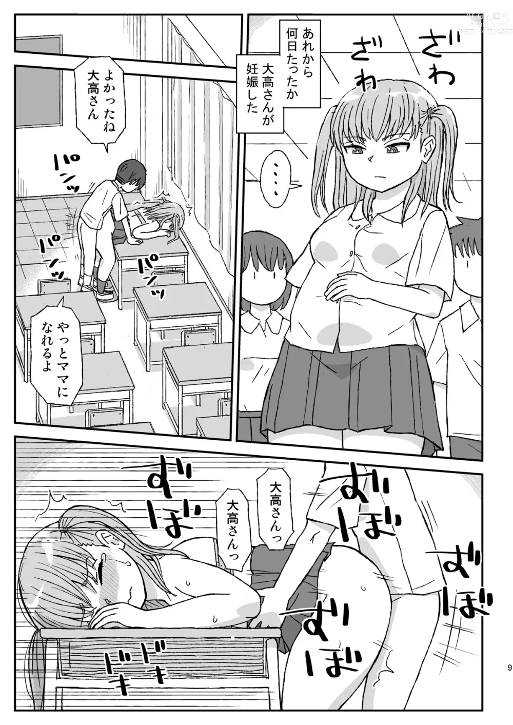 Page 9 of doujinshi Class no Joshi o Barezu ni Haramasetai