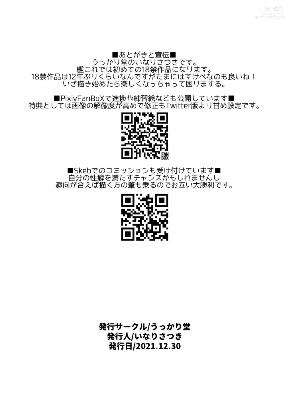 Page 15 of doujinshi KanColle no Ecchi na Hon 2021 Fuyu