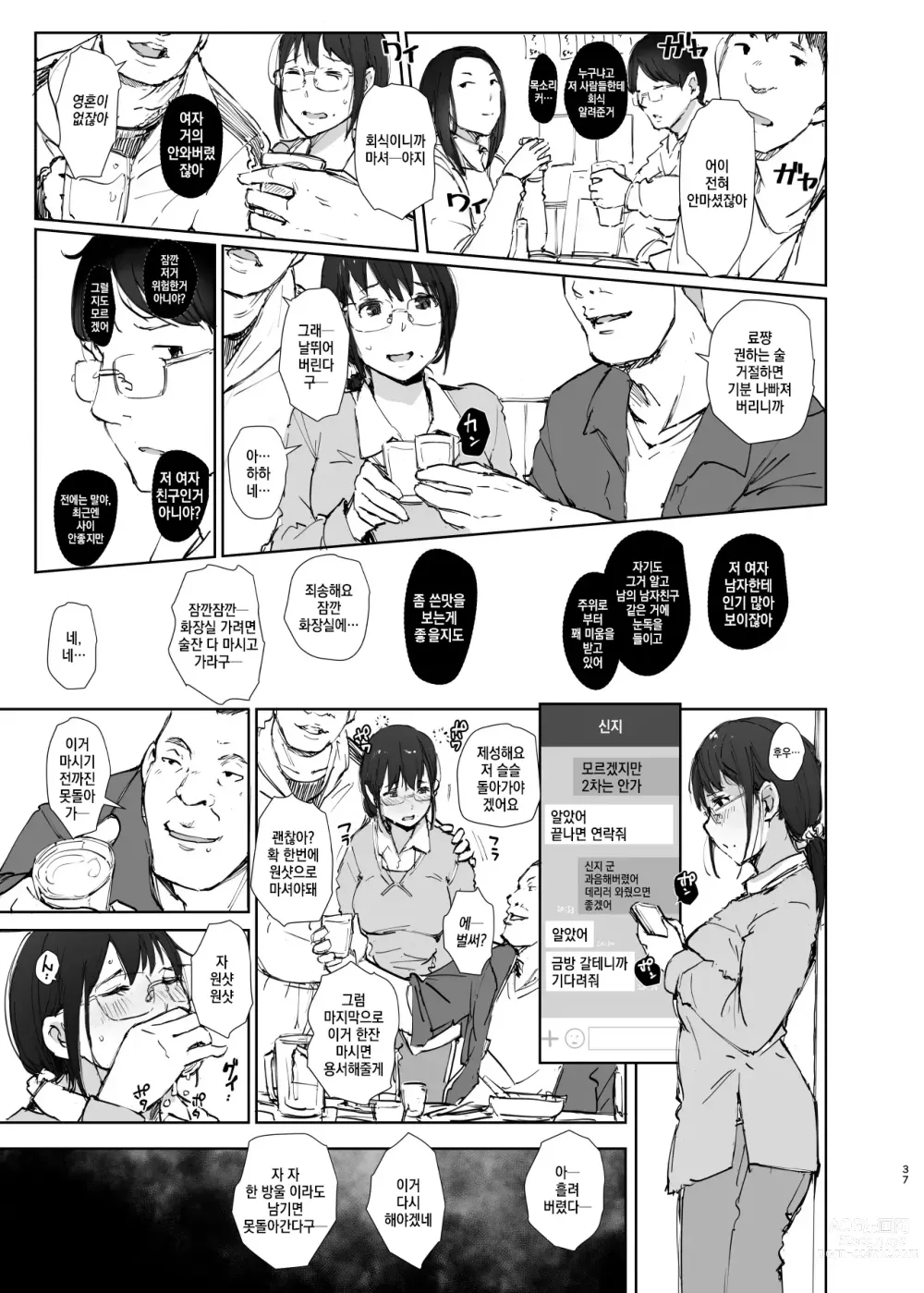 Page 36 of doujinshi Kimi no Kanojo Yokatta yo. Meganekko NTR Tanpenshuu