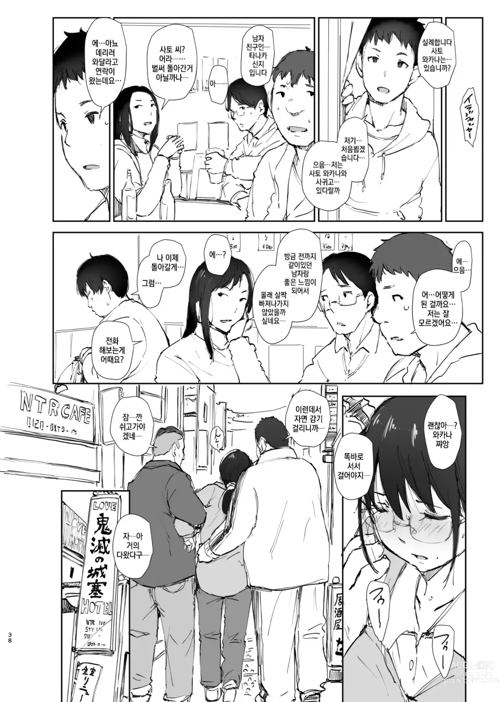 Page 37 of doujinshi Kimi no Kanojo Yokatta yo. Meganekko NTR Tanpenshuu